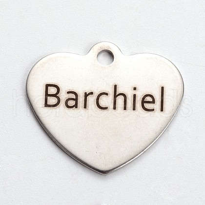 Non-Tarnish Stainless Steel Heart Pendants STAS-L165-A01-1