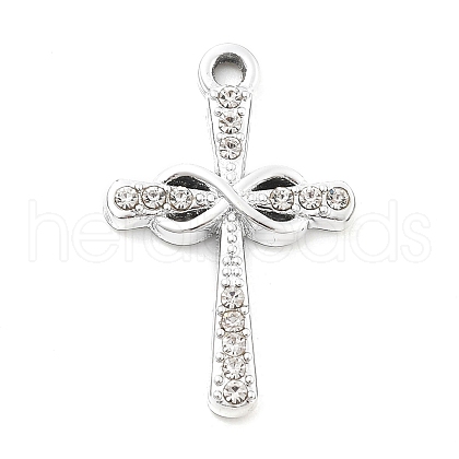 Alloy Rhinestone Pendants FIND-U026-01P-1