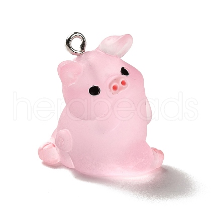 Translucent Resin Pendants RESI-E031-01P-03-1