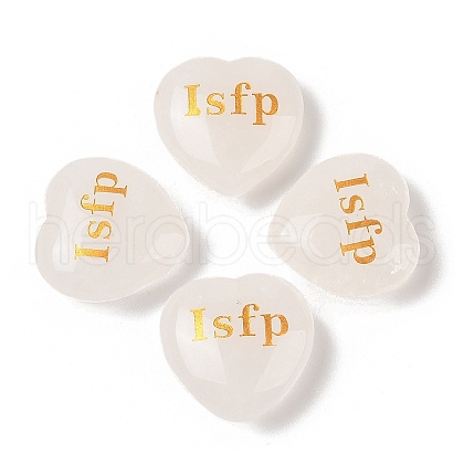 Natural Quartz Crystal Heart Engraving MBTI Figurines Statues for Home Office Desk Decorations G-K353-05D-1