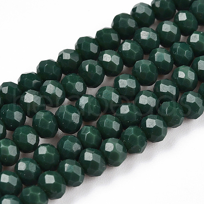 Opaque Solid Color Glass Beads Strands EGLA-A034-P3mm-D09-1