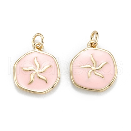 Brass Enamel Pendants KK-A155-11G-1