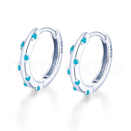 Elegant S925 Sterling Silver Hoop Earrings EH3926-7-1