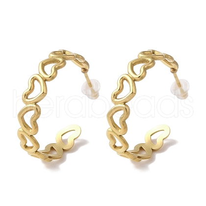 PVD Vacuum Plating 201 Stainless Steel Studs Earring EJEW-B059-23G-1