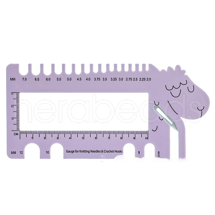 Plastic Knitting Needle Gauges SENE-PW0003-106C-1