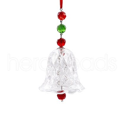 Glass Christmas Bell Hanging Ornaments PW-WG68048-02-1
