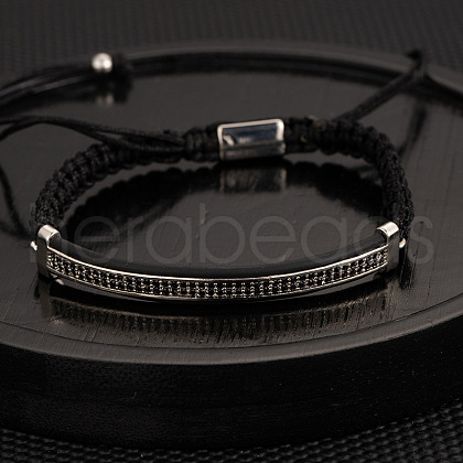 304 Stainless Steel Braided Beads Bracelets WG0F93D-22-1