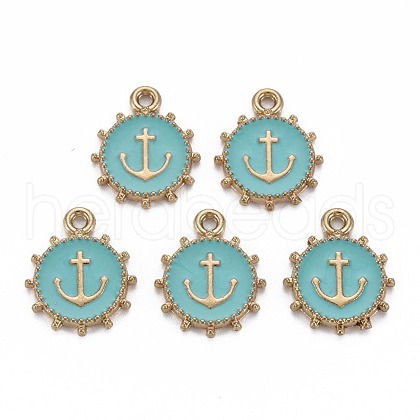 Alloy Enamel Pendants ENAM-N055-016B-NR-1