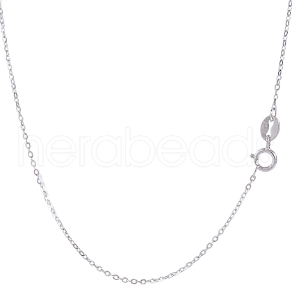 Beebeecraft 1Pc 925 Sterling Silver Cable Chain Necklaces NJEW-BBC0001-14-1