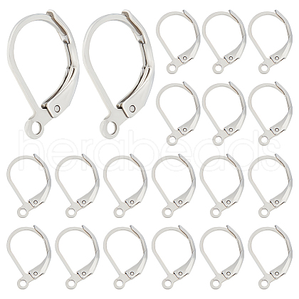 Beebeecraft 200Pcs 304 Stainless Steel Leverback Earring Findings STAS-BBC0004-15-1