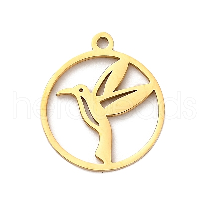 304 Stainless Steel Pendants STAS-M117-02B-G-1