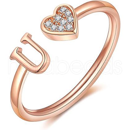Adjustable Brass Rhinestone Cuff Rings FS-WG29D83-37-1