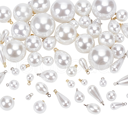 ABS Plastic Imitation Pearls Pendants KY-WH0046-69-1