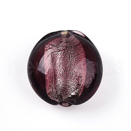 Handmade Silver Foil Glass Beads SLF15mmY-02-1