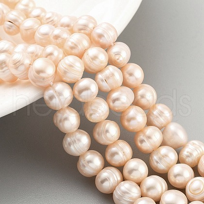 Natural Cultured Freshwater Pearl Beads Strands PEAR-C003-01B-1