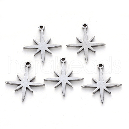 304 Stainless Steel Pendants STAS-N092-37-1