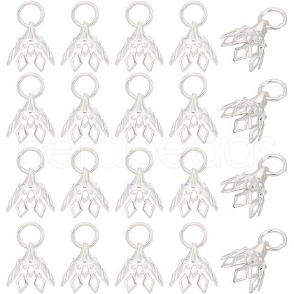 HOBBIESAY Brass Filigree Bead Cap Bails KK-HY0001-21-1