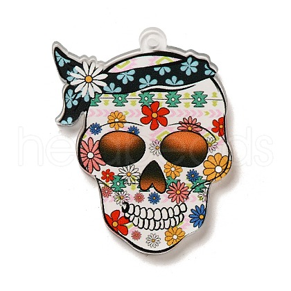 Halloween Theme Printed Acrylic Pendans OACR-Q056-01B-1