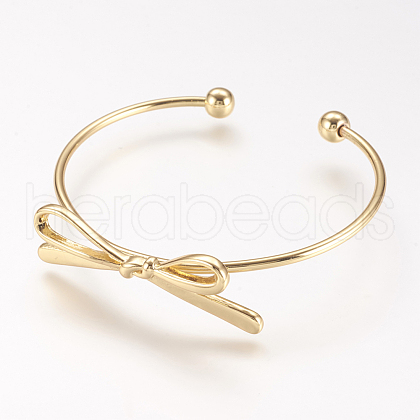 Brass Cuff Bangle X-BJEW-P168-B27-1