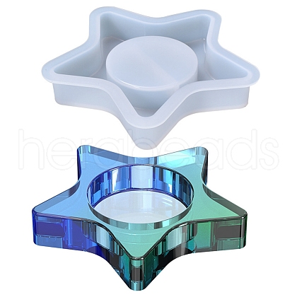 Star Candle Holder Silicone Molds DIY-I046-13-1