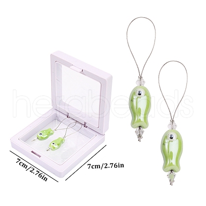 Porcelain Pendant Locking Stitch Markers PW-WGA037A-04-1