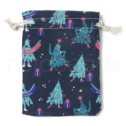 Christmas Theme Cloth Printed Storage Bags ABAG-F010-02A-05-1