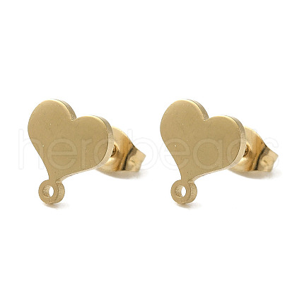 Ion Plating(IP) 304 Stainless Steel Stud Earring Findings STAS-I206-83G-1