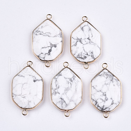 Natural Howlite Links Connectors G-T131-48G-07-1
