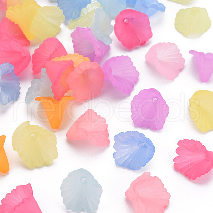 Frosted Acrylic Bead Caps MACR-S371-10A-1