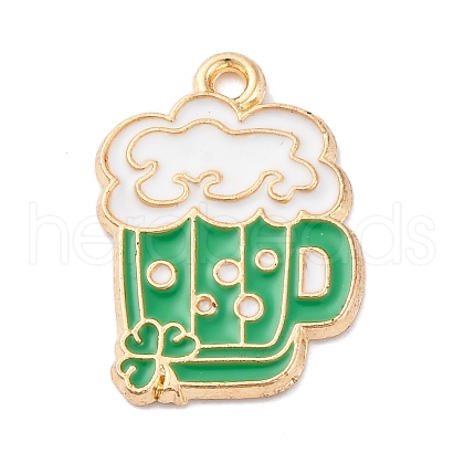 Saint Patrick's Day Alloy Enamel Pendants FIND-M060-24A-G02-1