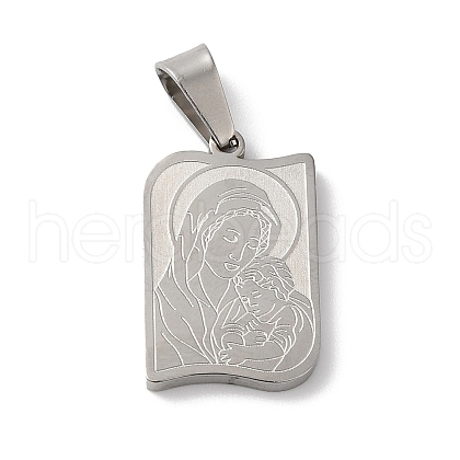 Non-Tarnish Mother's Day Theme 304 Stainless Steel Pendants STAS-D069-01A-P-1