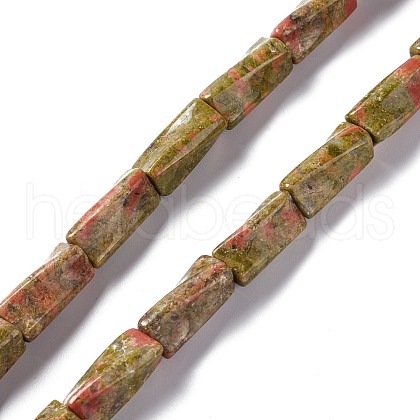 Natural Unakite Beads Strands G-L240-15-1