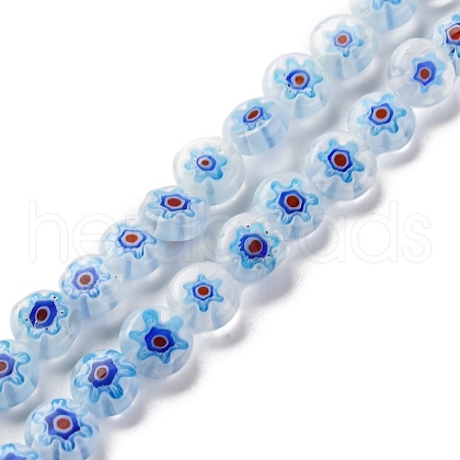 Handmade Millefiori Lampwork Beads Strands LAMP-G164-11M-1