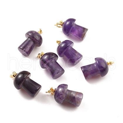 Natural Amethyst Pendants G-M380-C01-P-1