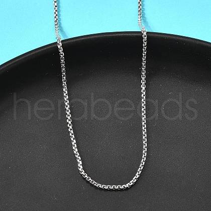 1MM Brass Box Chain Necklaces NJEW-C086-01P-1