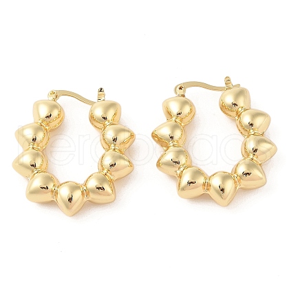 Rack Plating Brass Hoop Earrings for Women EJEW-G394-16G-1
