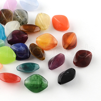 Rhombus Imitation Gemstone Acrylic Beads OACR-R037A-M-1