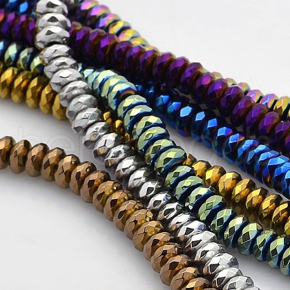 Electroplate Non-magnetic Synthetic Hematite Beads Strands G-J208C-M-1