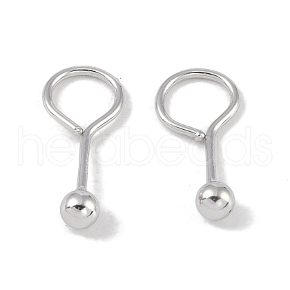 Anti-Tarnish Rhodium Plated 999 Fine Silver Round Dangle Earrings for Women EJEW-S215-19P-1