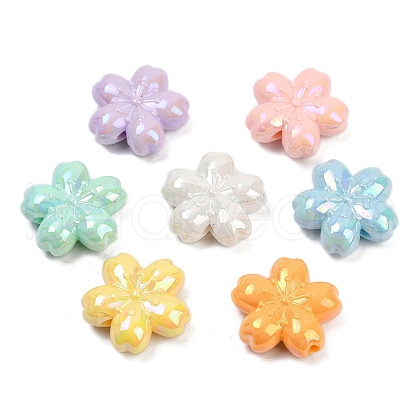 Opaque Acrylic Beads OACR-C022-09-1