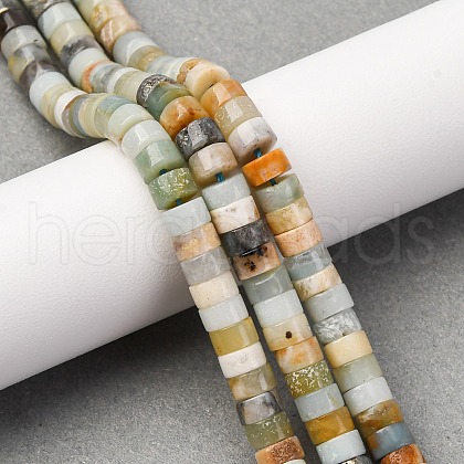 Natural Flower Amazonite Beads Strands G-Z006-C49-1