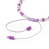 Alloy Enamel Evil Eye & Glass Seed Braided Bead Bracelet with Crystal Rhinestone for Women BJEW-JB09248-6
