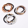 Natural Mixed Stone Stretch Bracelets BJEW-JB03600-1