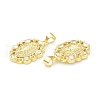 Rack Plating Brass Micro Pave Clear Cubic Zirconia Pendants KK-C011-16G-2