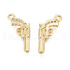 Brass Micro Pave Cubic Zirconia Pendants KK-N231-246-2