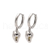 Brass Cubic Zirconia Hoop Earrings EJEW-Q015-01P-F-2