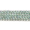 Electroplate Transparent Glass Beads Strands X-GLAA-H021-01A-FR07-2