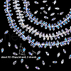 AHADERMAKER 3Strands 3 Styles Electroplate Glass Faceted Teardrop Beads Strands EGLA-GA0001-29-2