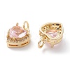 Brass Micro Pave Cubic Zirconia Charms ZIRC-A019-14G-F-2
