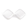 Rhombus Drawbench Brass Stud Earrings for Women EJEW-G391-15S-3